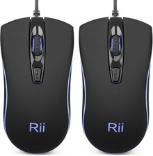 Wired Mouse, Computer Mouse with Blue Backlit,Comfortable Grip Ergonomic Opti...