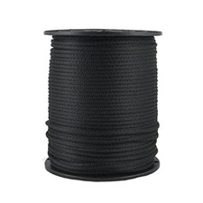 3/16 inch Black Dacron Polyester Rope - 500 Foot Spool  Solid Braid -