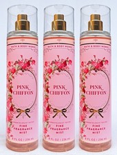 3 Bath  Body Works PINK CHIFFON Fragrance Mist Body Spray 8 oz