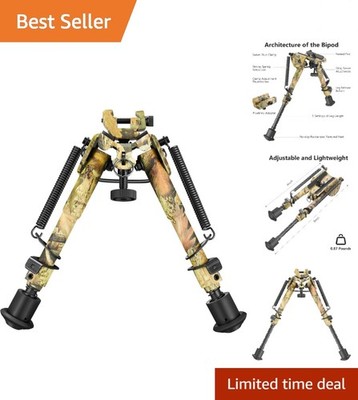 Durable 6-9 Inch Hunting Bipod with Rubber Feet & Quick Detach Picatinny Adapter