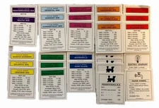 Hasbro Monopoly Property Cards Replacement - You Pick Choose Your Deed Title