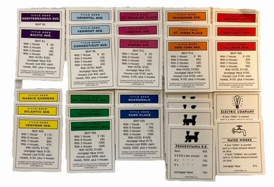 #ad #ad Hasbro Monopoly Property Cards Replacement You Pick Choose Your Deed Title $1.05