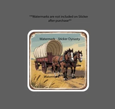Covered Wagon Sticker Waterproof Decal Travel Homestead History Outdoor Gift NEW