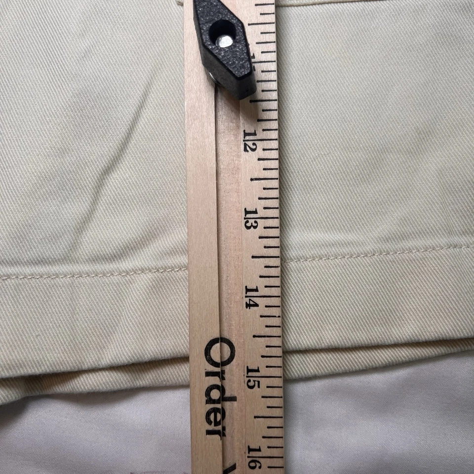 Theory Shorts Womens Size 10 Cream Beige Pull On Pockets Drawstring Cotton Blend - Image 4 of 4