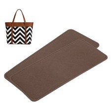 2pcs Felt Bag Base Shaper Handbag 10.83x4.33" 3mm Thick, Brown