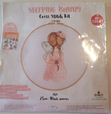 14 Count Counted Cross Stitch Kit, Sleeping Bunny