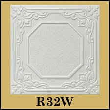 Glue Up Ceiling Tiles Easy Installation R32W White Bundle of 8pcs SUPER SALE!!