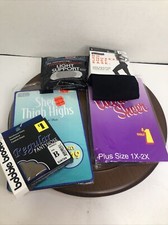 VTG LOT STOCKINGS 5 NIP Panty Hose Thigh/ Knee High Asst Brands Sizes