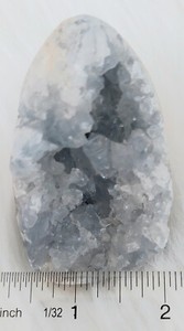 Pretty 3.25" Natural Raw Blue Celestite Cluster Geode Rock Tarot Cards Crystal