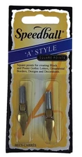 Speedball A Style  Square Points A-4 & A-5 Artists' Pen Points Set Of 2