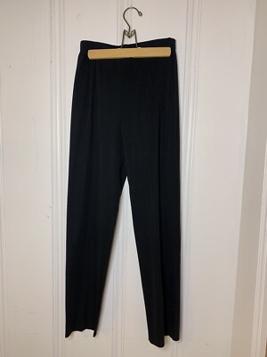 Ming Wang Knit Pants Size S Black Pull On Acrylic Nice! *FAST SHIP* Small Womens
