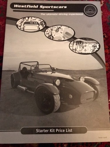 Westfield Starter Kit Preise & Spezifikationen Broschüre, Westfield Cars Range Broschüre 0408