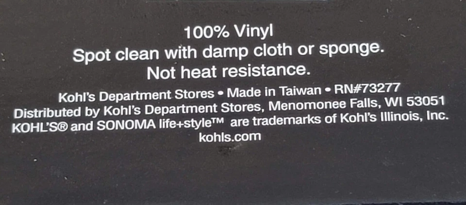 Brand New Sonoma Life + Style Blue Vinyl Placemats Set of 4 - Image 4 of 4