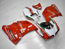 For 96-02 Ducati 916/996/748 Red White ABS Injection Mold Bodywork Fairing Kit
