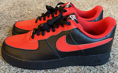 Nike Air Force 1 Low By You Mens Size 12 Black Red Bred AF1 ID (DN4162-991)