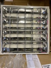 4 Fluorescent Tube Suspended Ceiling Light 600x600mm No Tubes