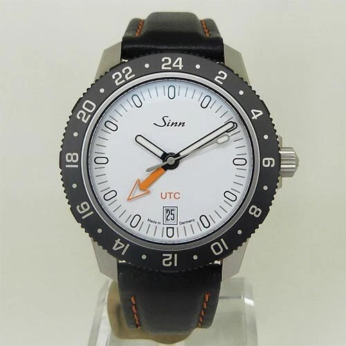 Sinn 105.ST.SA.UTC.W 105.021 unused WristWatch White Dial Black