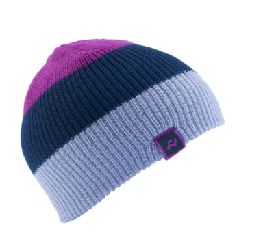 Ride Snowboard Women's Stripe Reversible Beanie Chalk Violet New