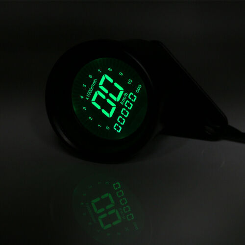 Universal Motorcycle 12V LCD Speedometer Odometer Tachometer Fuel Gauge Chopper - Foto 8 di 11