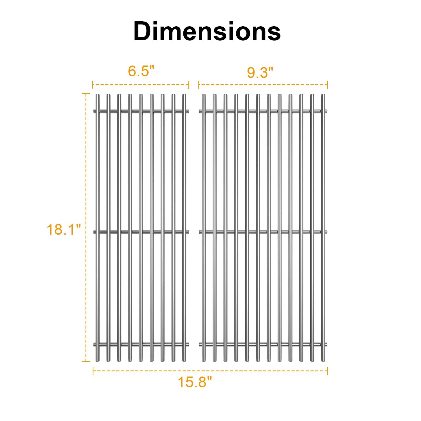 Grill Cooking Grids Grates for Charbroil Performance 2 Burner GrillParts for ...