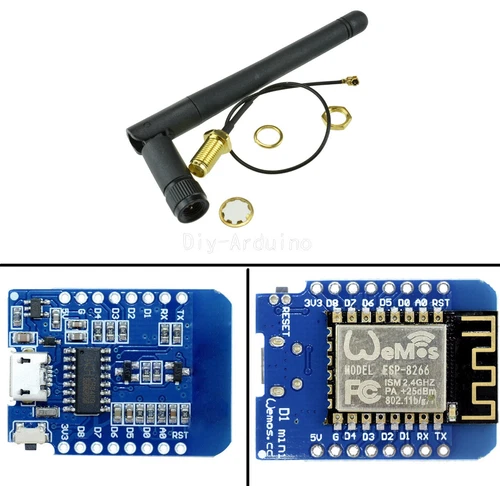 ESP8266 ESP12 WeMos D1 Mini WIFI NodeMcu Lua Development Board 2.4G SMA Antenna