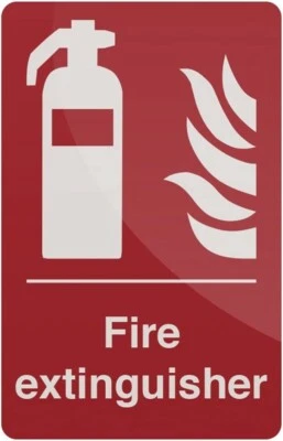 FIXMAN Fire Extinguisher PVC Large Sign 300 x 200 mm Health Safety Signage