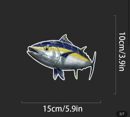 2 X TUNA FISHING / CAR DECAL WINDOW STICKER BLUE FIN TUNA FISHING X 2 - 第 3/7 張圖片