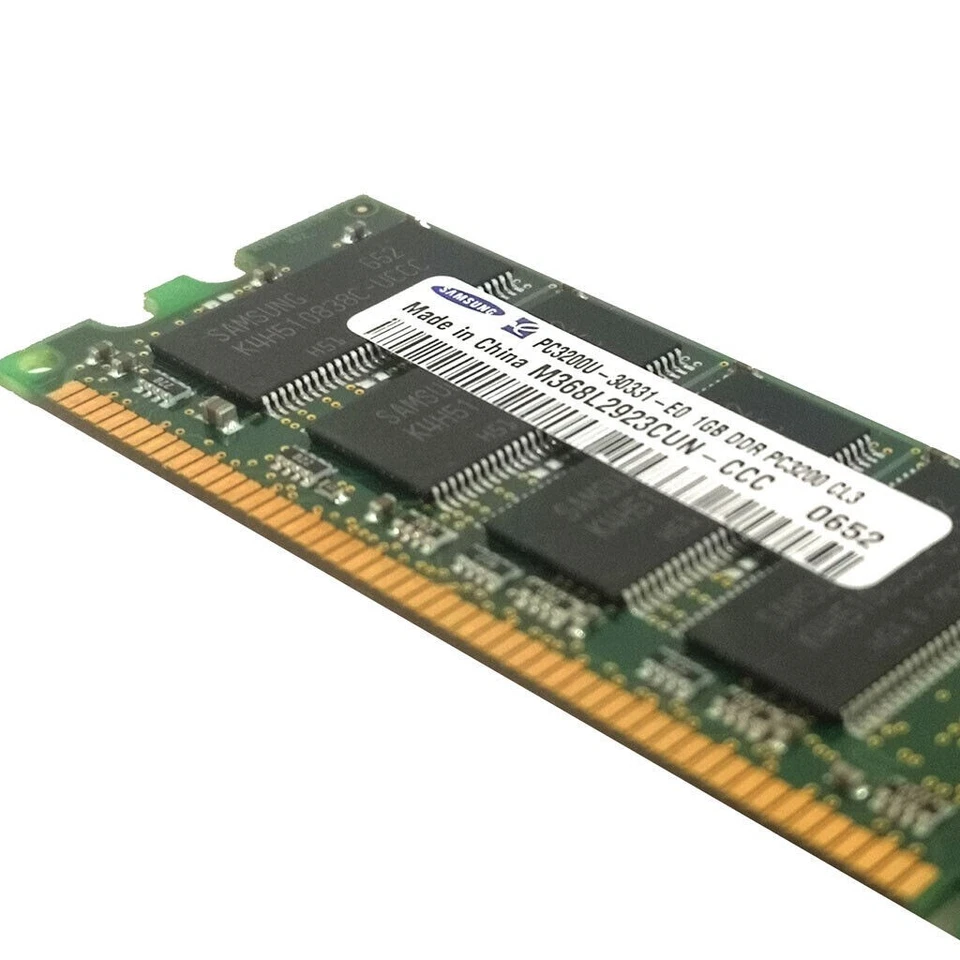 Samsung 1GB DDR PC3200U 400MHz Lo-dimm Memory RAM Module M368L2923CUN-CCC - Image 3 of 4