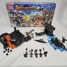 Mega Bloks Dragons Krystal Wars, Island of Fire, #9877 w Dragons, Incomplete Set