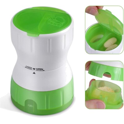 Tablettenmörser Zerkleinerer Depotfach Multifunktional Keramik Grinder 130g