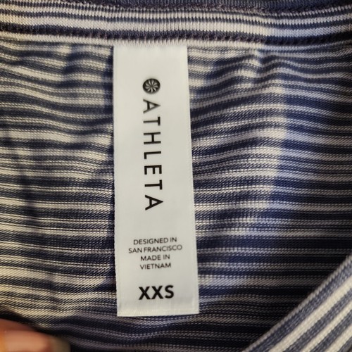 NUEVO CON ETIQUETAS Camiseta sin mangas Athleta Cloudlight a rayas musculosas Atlética Talla XXPEQUEÑA SUAVE - Imagen 5 de 9