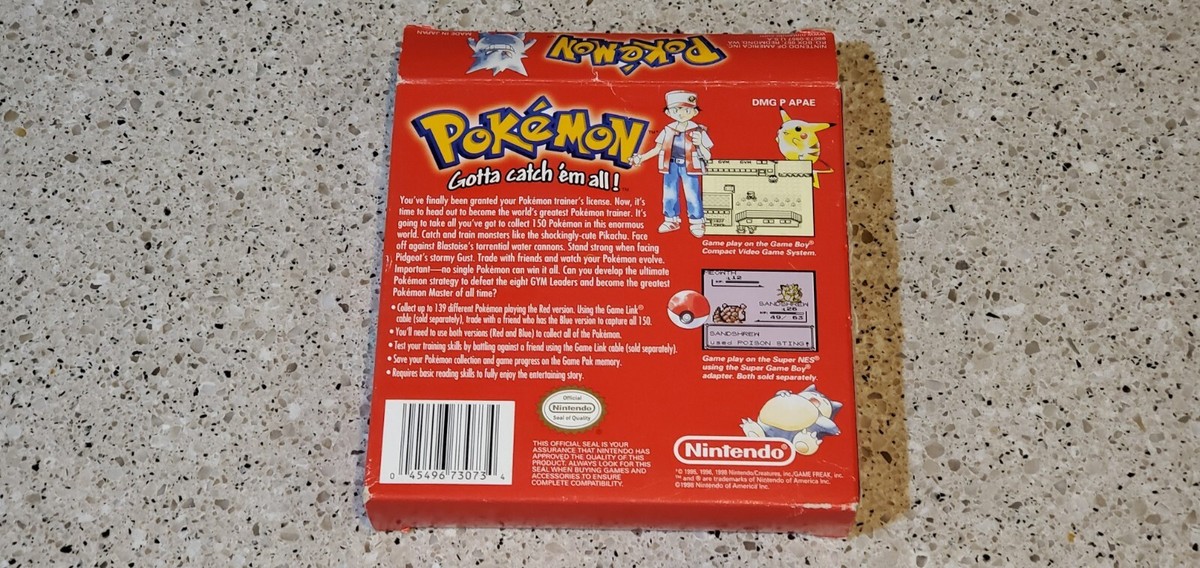 Pokemon Red Version Game Boy Advance Color Complete Box Pokemon Red Version Game Boy Advance Color Complete Box