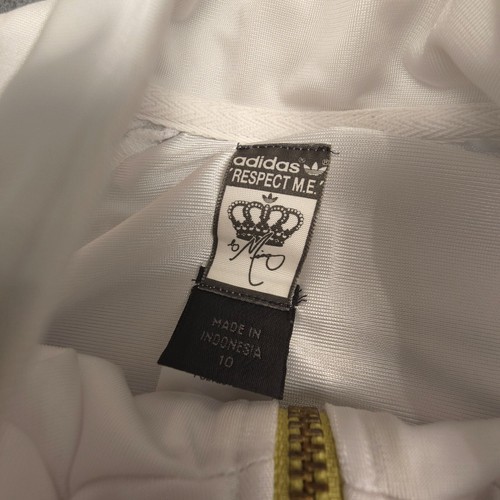 Adidas Jacket Mens 10 White Respect Me Missy Elliot Long Sleeve Full Zip Size 10 - Picture 3 of 11