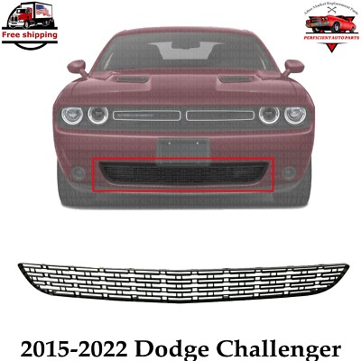 Front Bumper Lower Grille Textured Black Plastic For 2015-2022  Dodge Challenger
