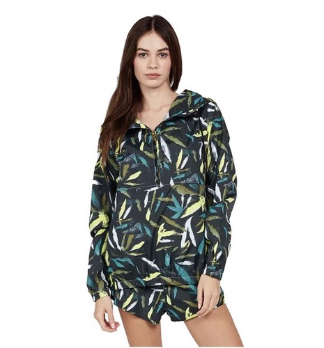Volcom XS Anarak Windbreaker Jacket Waterproof Quick Dry Skater Leaf Print - Picture 17 of 17