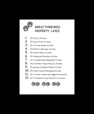 Great Pyrenees - CUSTOM MATTED - Dog Art Print - P/L