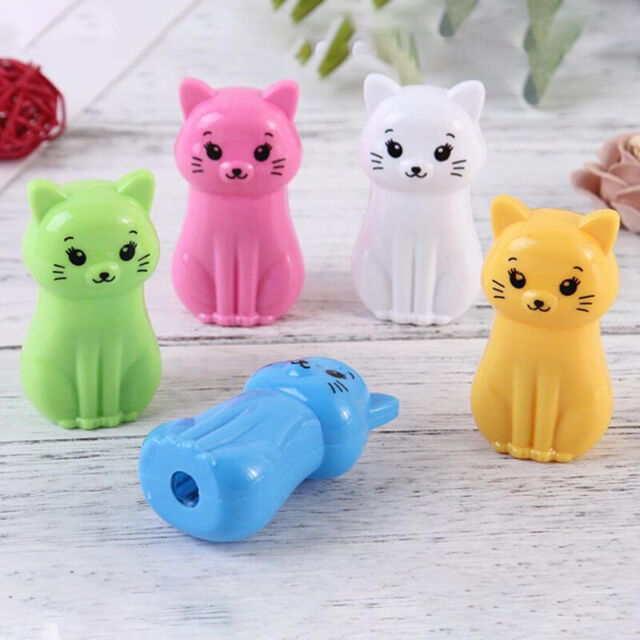 5Pcs set Cartoon Mini Candy  Color  Animal Cat  Pencil 