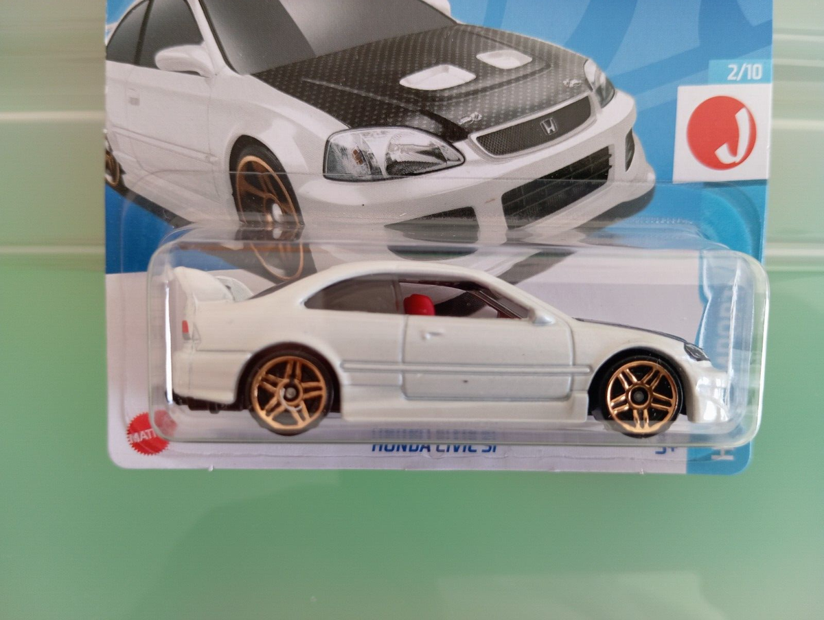 2024 HOT WHEELS - HONDA CIVIC SI WHITE SHORT CARD 1/64 APROX*NEW
