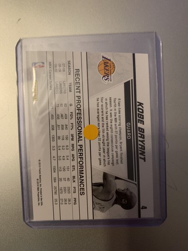 2010-11 Donruss #4 Production Line Emerald Die Kobe Bryant Los Angeles Lakers - Picture 2 of 2