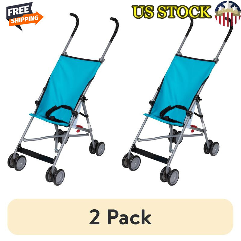 2 Pack Lightweight Umbrella Stroller Comfortable Foldable Travel 3-Point  Harness