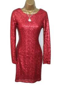 lipsy red sequin dress