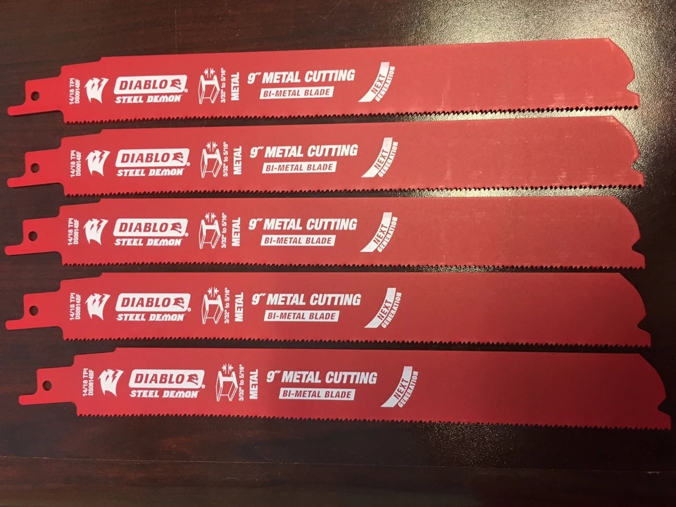 25 PK Freud DS0914BF Diablo Demon 9-Inch 14/18-TPI Metal Reciprocating Saw Blade - Image 2 of 3