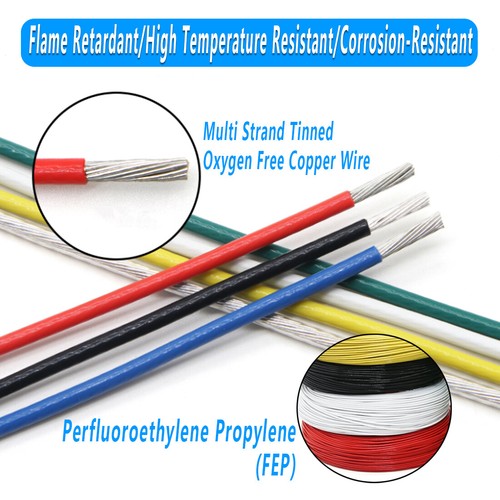 FF46-1 PTFE Stranded Ground Wire Vehicle Ground Earth Cable 0.12~3mm² for Auto - Picture 4 of 14