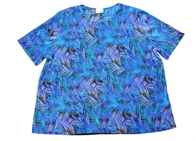 Modern Essentials Cool Cotton Short Sleeve Top T Shirt Blue 3X