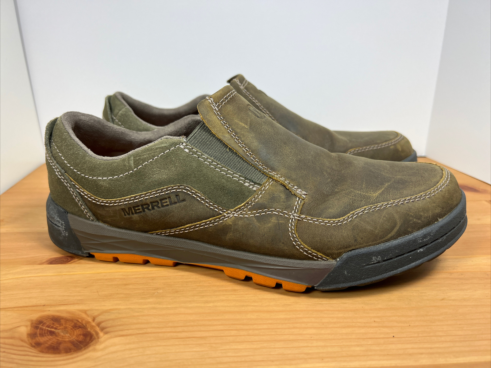 Mocassino uomo Merrell Dusty Olive Berner casual scamosciato mocassino taglia 8