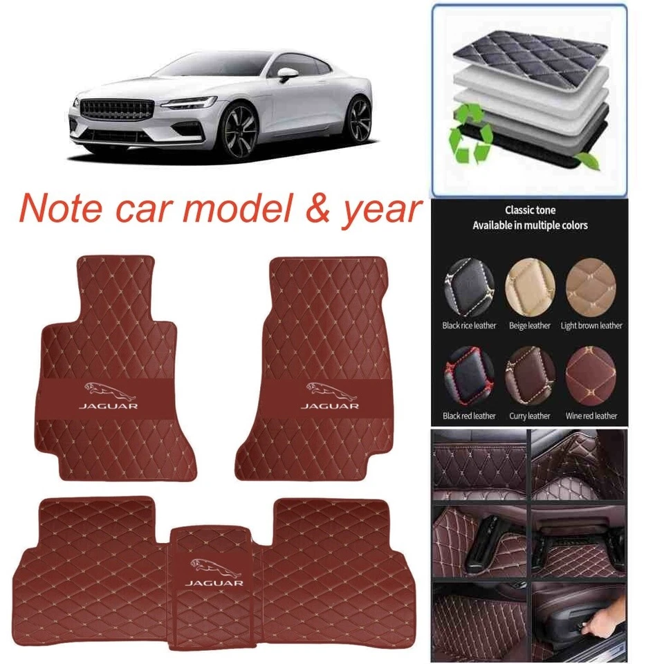 Fit for Jaguar All Models Luxury Custom Car Floor Mats Waterproof Handmade Mats - Image 3 of 4