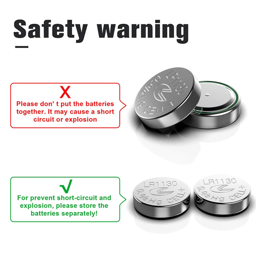Up to 200X AG10 LR1130 389 390 189 LR54 L1131 Alkaline Battery 1.5