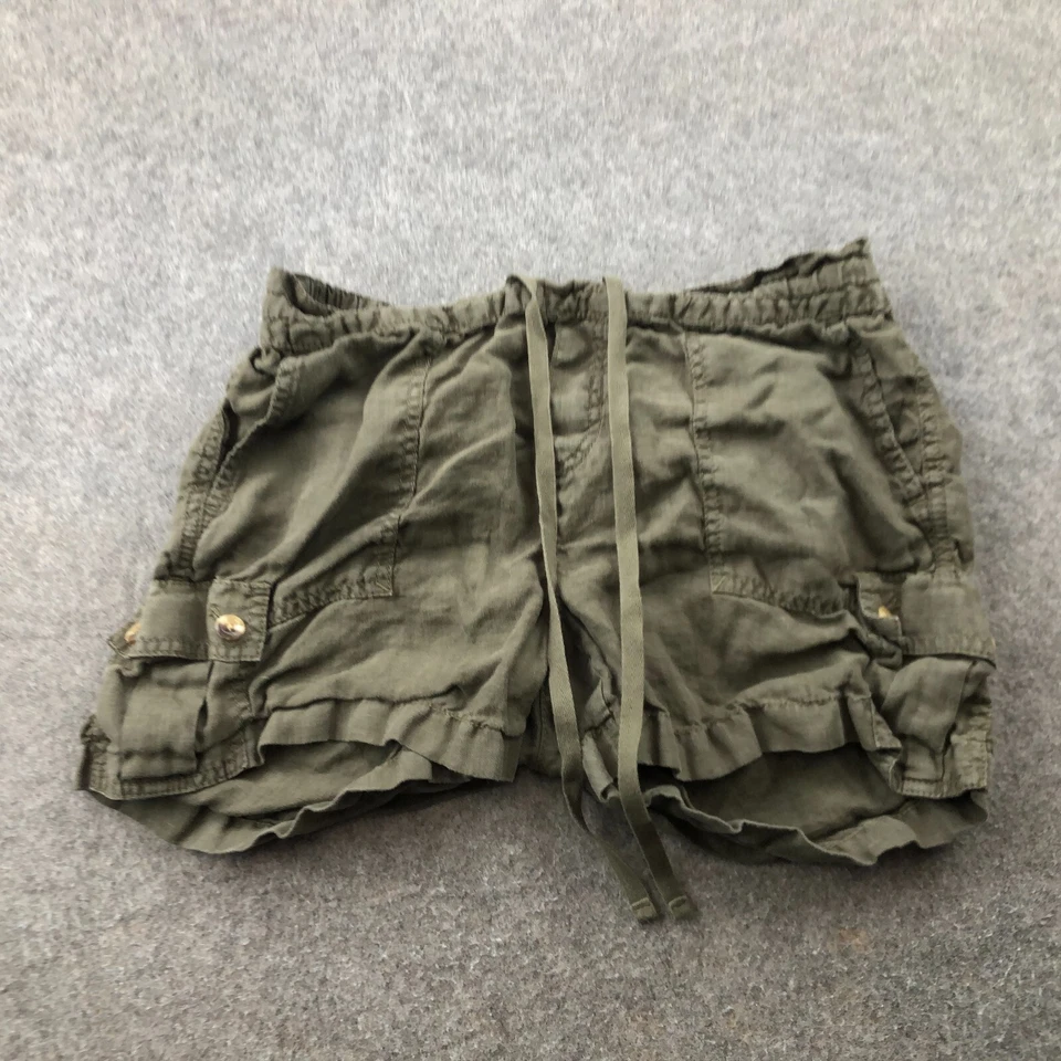 Caslon Shorts Womens Small Green Cargo Pockets Military Surplus Drawstring - Image 2 of 4