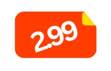 2.99 Pricing Labels | 1.5"x1" Red Price Sale Adhesive Stickers | 1 RL of 1000