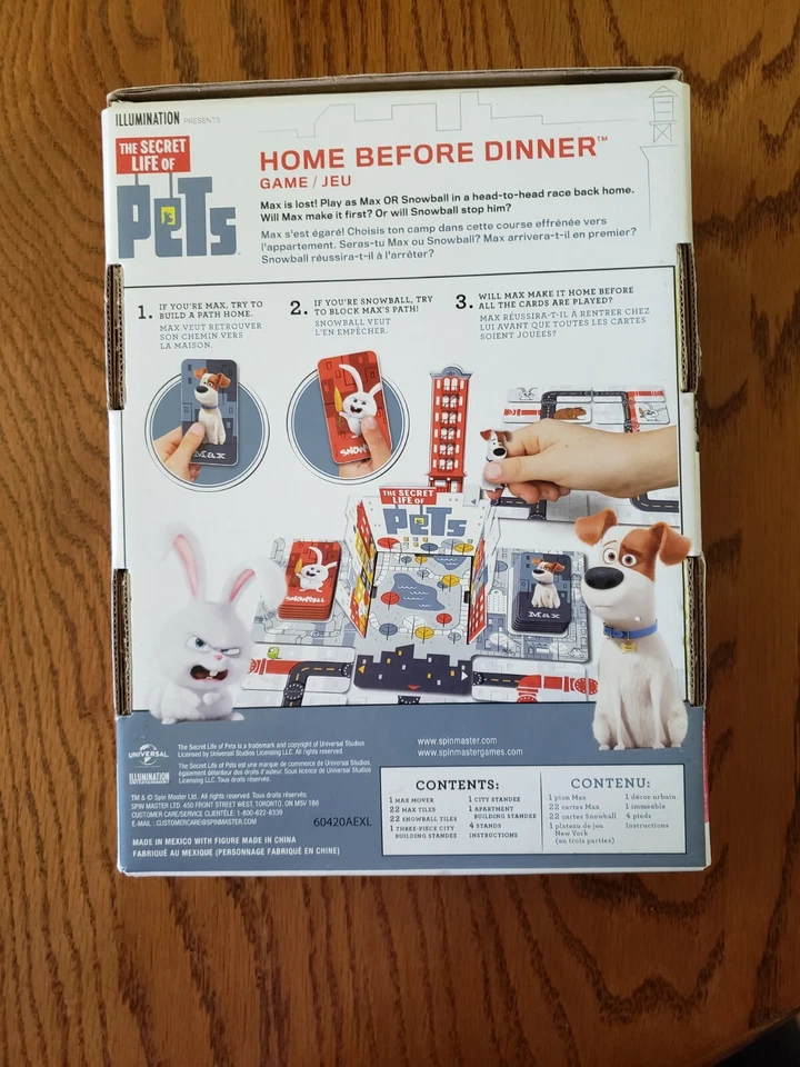 THE SECRET LIFE OF PETS ''HOME BEFORE DINNER'' GAME SET- COMPLETE - Image 2 of 3